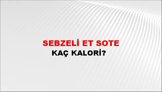 Sebzeli Et Sote Sebzeli Et Sote