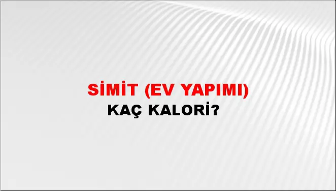 Simit (Ev yapımı)
