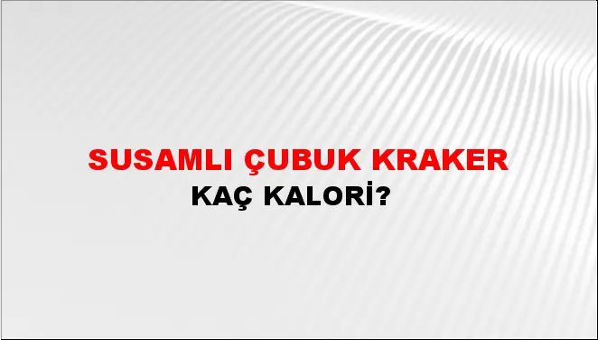 Susamlı Çubuk Kraker