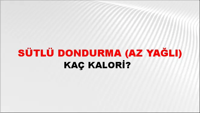 Sütlü Dondurma (Az yağlı)