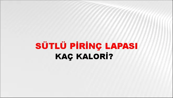 Sütlü Pirinç Lapası Sütlü Pirinç Lapası