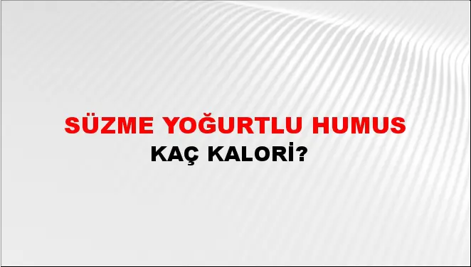 Süzme Yoğurtlu Humus Süzme Yoğurtlu Humus