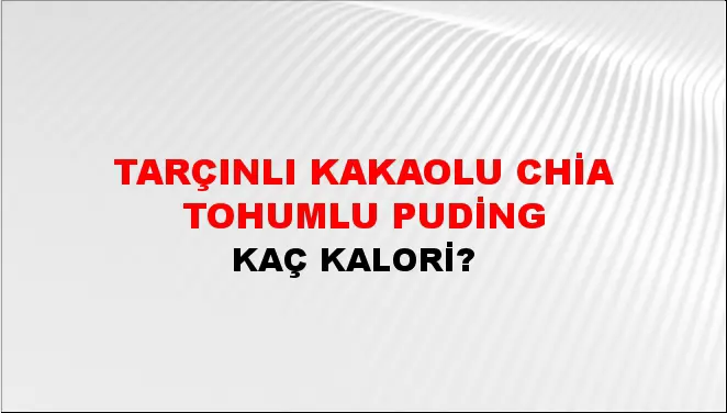 Tarçınlı Kakaolu Chia Tohumlu Puding Tarçınlı Kakaolu Chia Tohumlu Puding