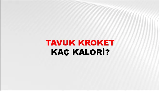 Tavuk Kroket Tavuk Kroket
