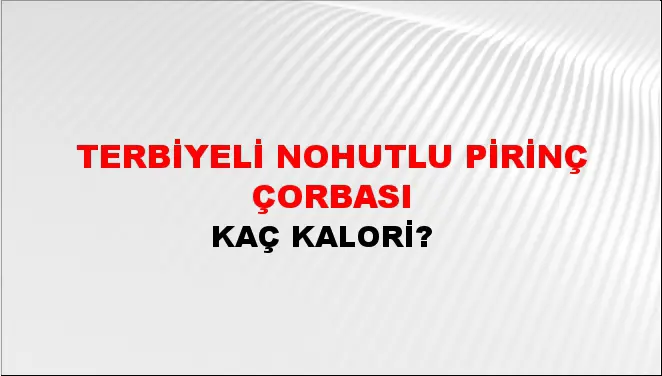 Terbiyeli Nohutlu Pirinç Çorbası Terbiyeli Nohutlu Pirinç Çorbası