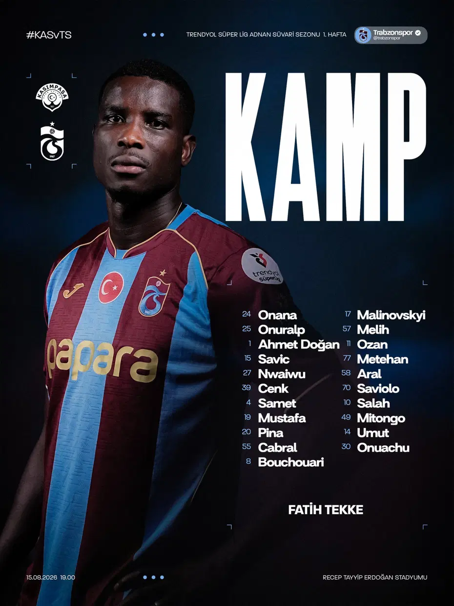 Ve Trabzonspor'da Salah kararı verildi! Kasımpaşa maçının kadrosu duyuruldu - 3