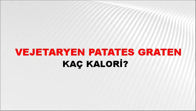 Vejetaryen Patates Graten Vejetaryen Patates Graten