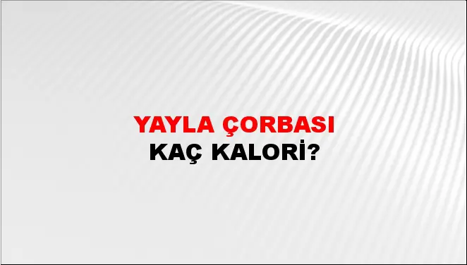 Yayla Çorbası Yayla Çorbası