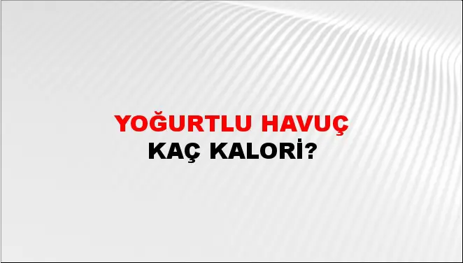 Yoğurtlu Havuç