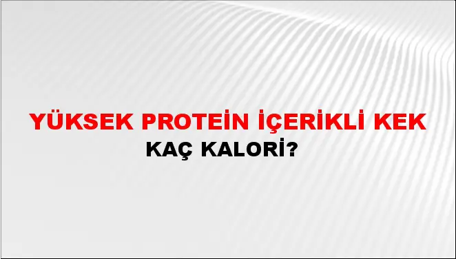Yüksek Protein İçerikli Kek Yüksek Protein İçerikli Kek