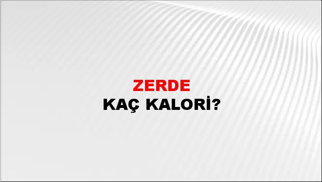 Zerde