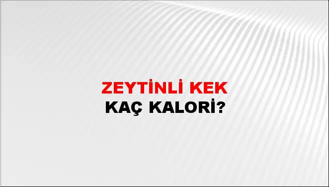 Zeytinli Kek Zeytinli Kek