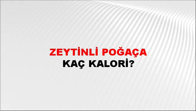 Zeytinli Poğaça