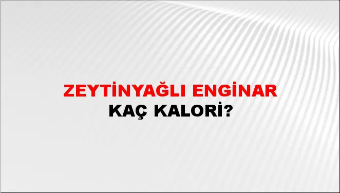 Zeytinyağlı Enginar Zeytinyağlı Enginar